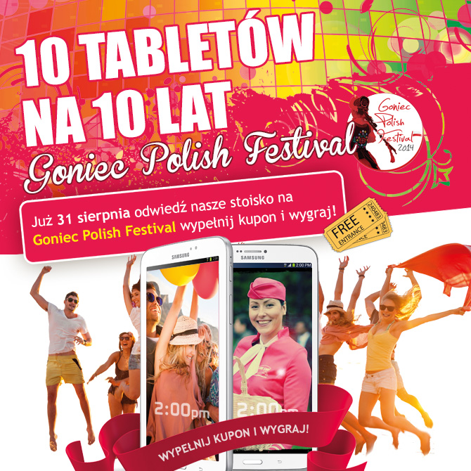 Wygraj tablet na 10 lecie Sami Swoi podczas Goniec Polish Festival