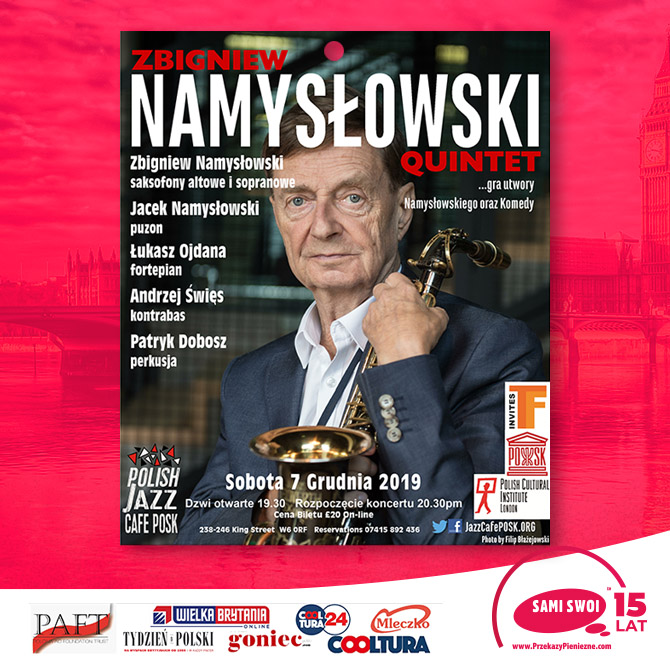 Zbigniew Namysłowski Quintet  …gra utwory Namysłowskiego oraz Komedy`