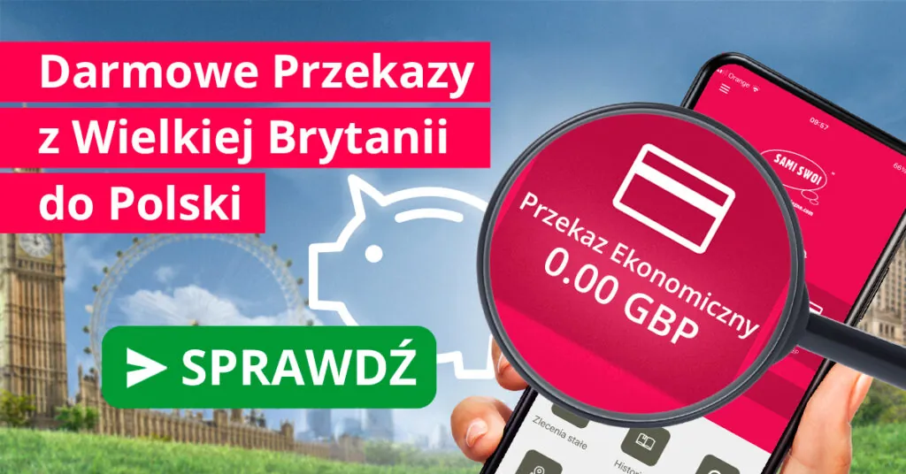 Darmowe przekazy z UK do Polski